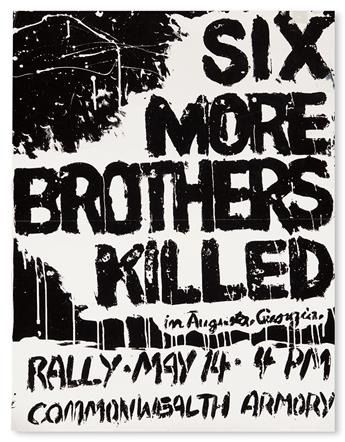 (BLACK PANTHERS.) GEORGIA KILLINGS. Six More Brothers Killed in Augusta Georgia. Rally May 14, 4 PM Commonwealth Armory.